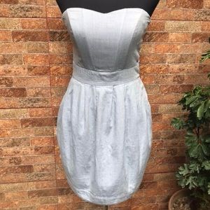 👗 Strapless light denim dress 👗